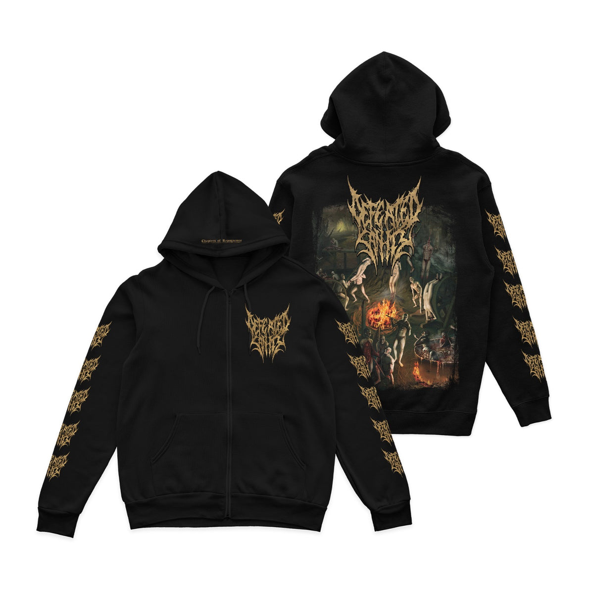 Defeated Sanity Chapters Of Repugnance Zip Up Hoodie