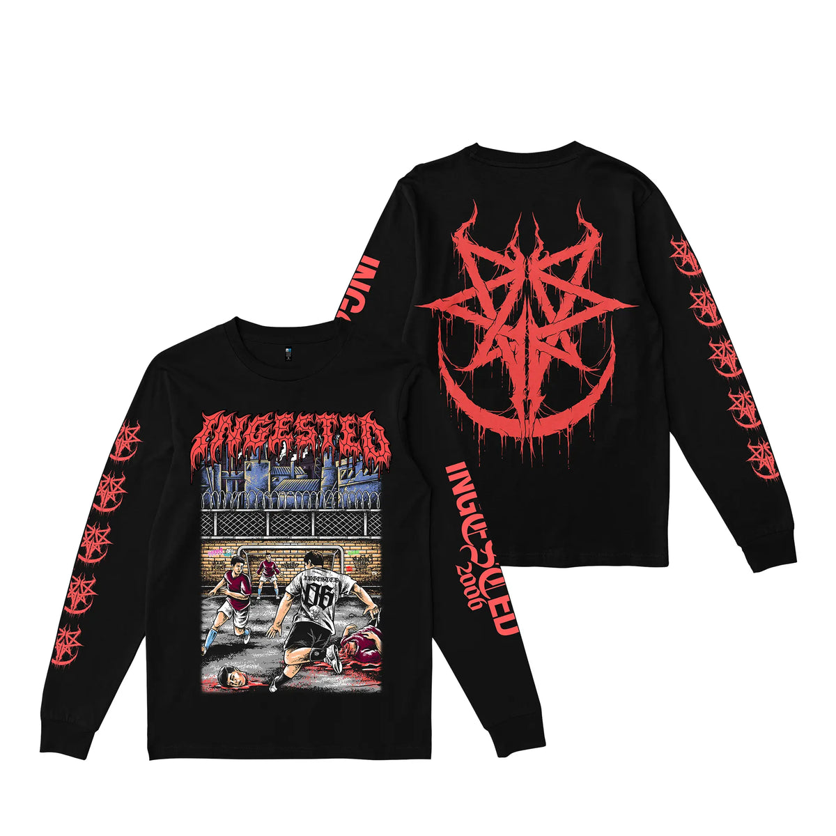 Ingested Cover Ingested Football Head Longsleeve - Limited Edition Exclusive – Vicious ...