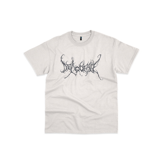 Deliquesce Oversized Cursed Logo Tee - Broken White